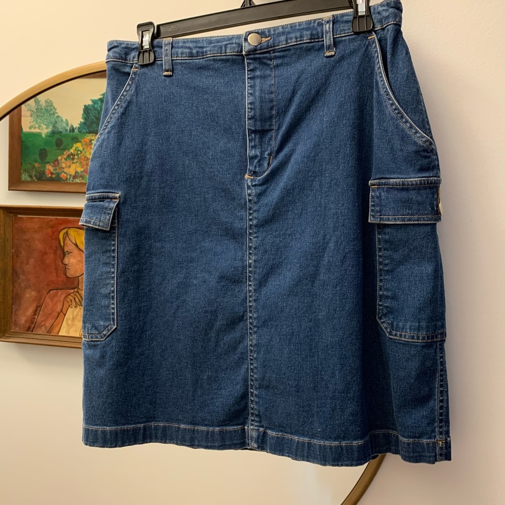 Y2K Cherokee jean cargo skirt